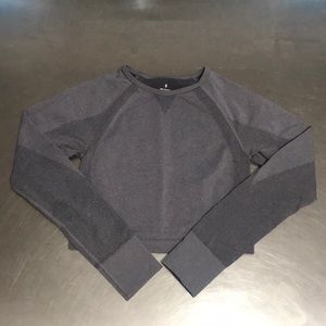 NVGTN long sleeve gray crop top - size small